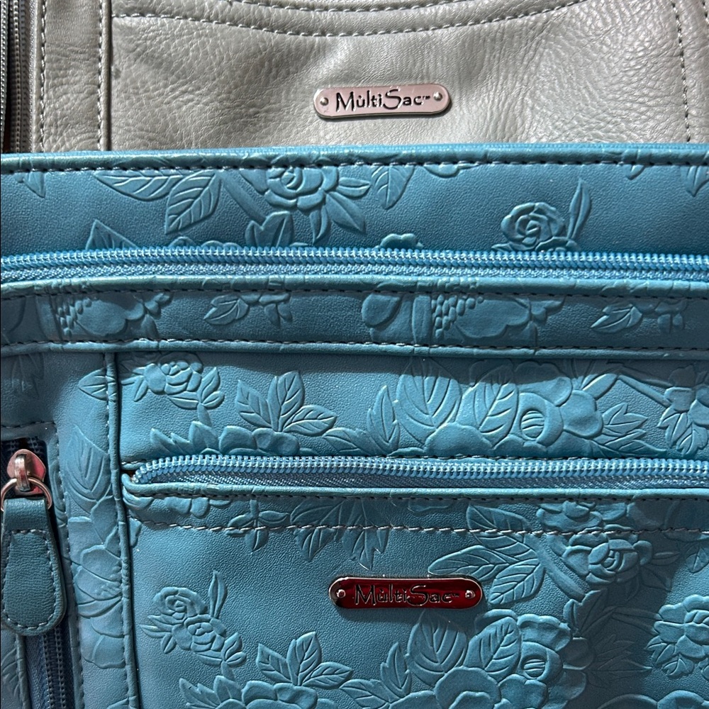 Multi sac Women's Crossbody Bags in Green and Blue - Picture 2 of 5